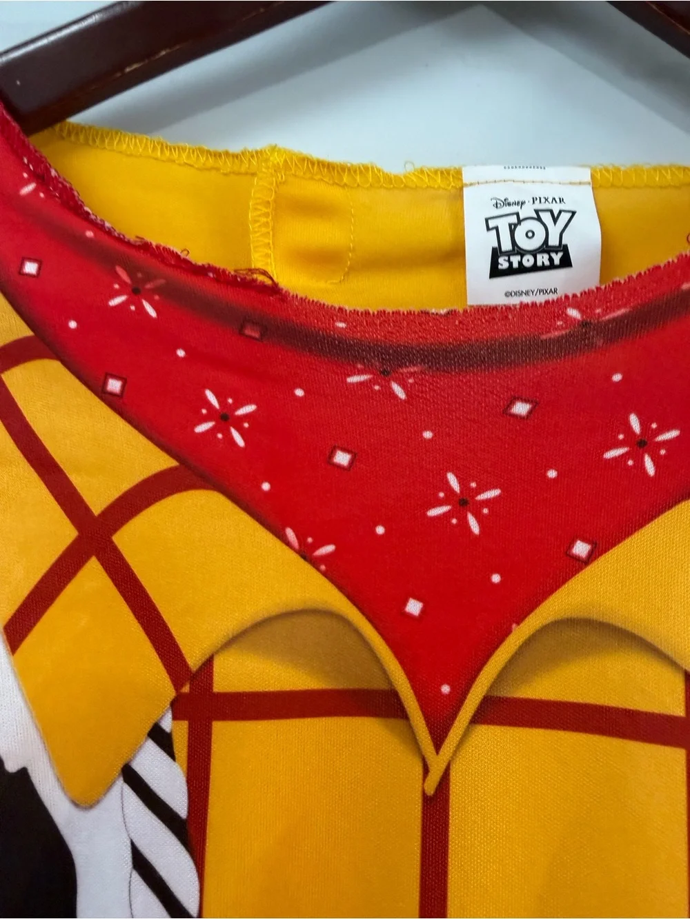 Disney Pixar Toy Story Woody Costume Adult Jumpsuit Cowboy Cosplay Men’s Sz XL